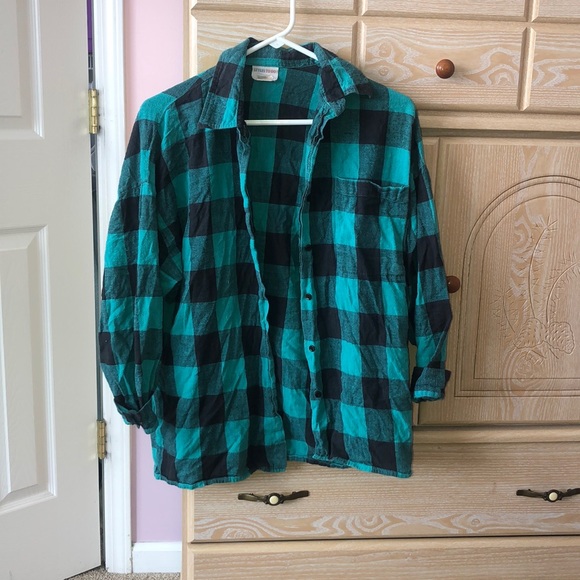 Blue and black Flannel 💙🖤 - Picture 1 of 4